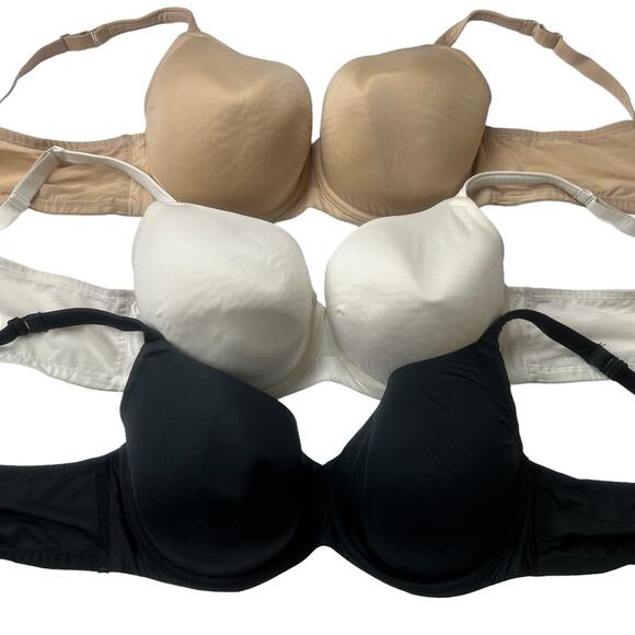3 Cacique Bras Underwire Unpadded Cup‎ Neutrals Adjustable Strap Women's 42DD - Picture 10 of 10